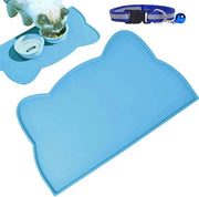 Matrice antiscivolo per animali acquatica per cani e gatti - matrice per cibo per animali in silicone antiscivolo - blu