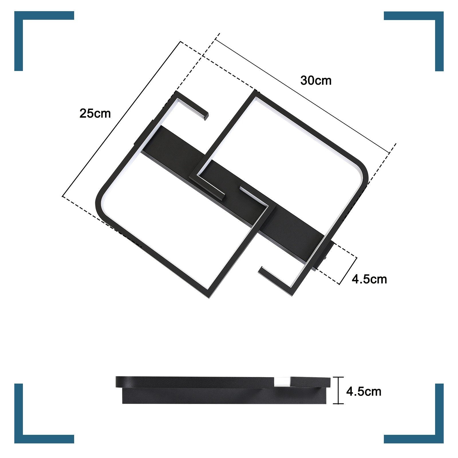 ZMH Lampada da soffitto a LED da 19 W con telecomando e cambio colore