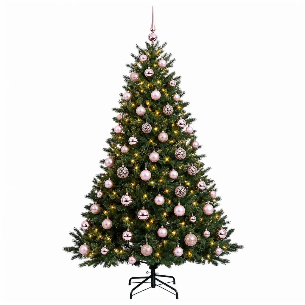 Albero di Natale artificiale con palline 210 cm 300 LED 3466643
