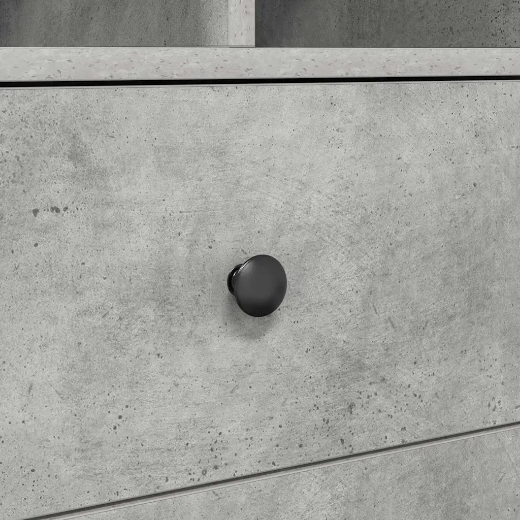 vidaXL Credenza Grigio cemento 45.5 x 34 x 127 cm Legno multistrato