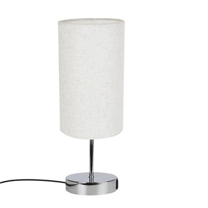 ZMH Lampada da tavolo touch dimmerabile USB ricarica paralume tessuto per comodino ufficio