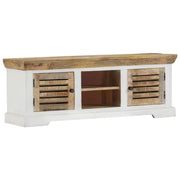 Mobile TV multimediale mensola TV credenza TV sala da pranzo soggiorno camera da letto 110 x 30 x 40 cm legno massello di mango marrone 02_0025726