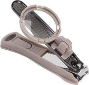 Taglierino con lente di ingrandimento Heavy Duty - Taglierino sottile - Set di lente di ingrandimento e occhiale - Taglierino portatile per anziani e bambini - Grigio.