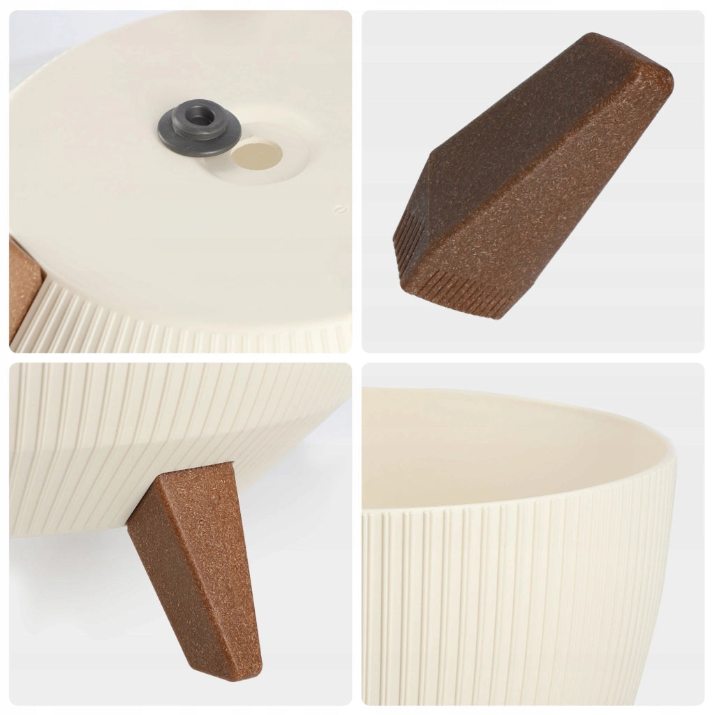 Vaso da giardino KADAX con gambe per fiori, grande ciotola rotonda da 29 cm