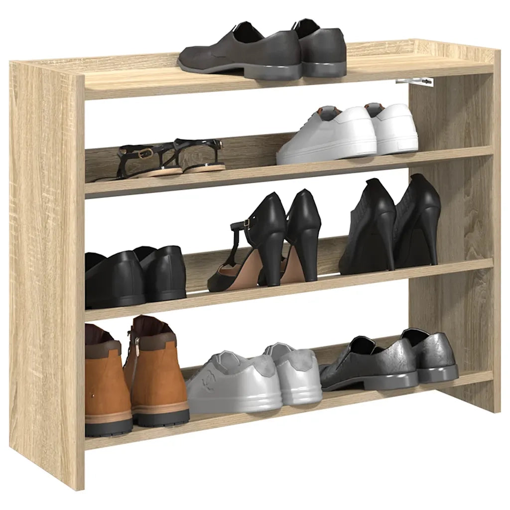Scarpiera-Scaffale per scarpe Rovere Sonoma 80x25x62 cm in Legno Multistrato