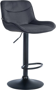 Barhocker Vonore Samt schwarz