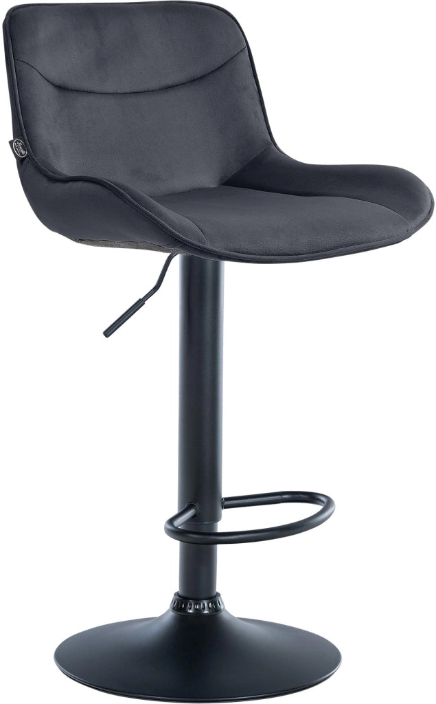 Barhocker Vonore Samt schwarz