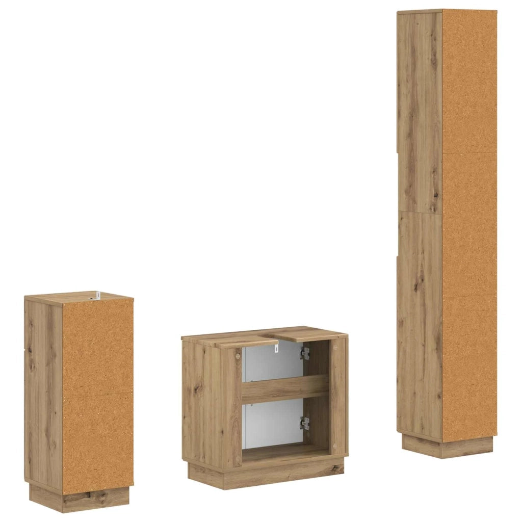 Set di armadietti da bagno in 3 pezzi HOORN 3417881