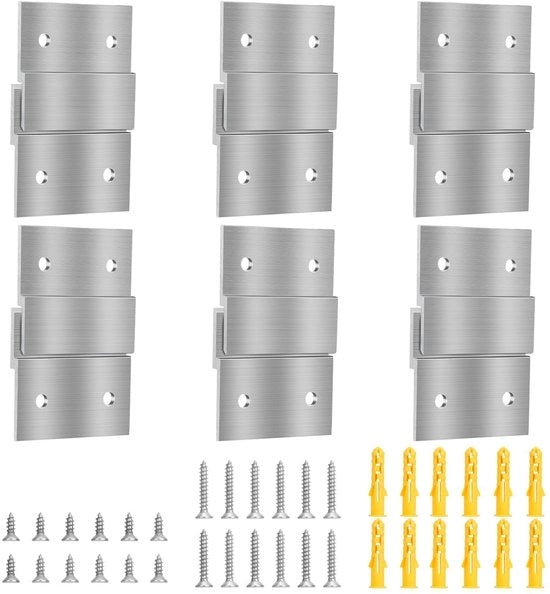 Zoccoli per appendere, 6 paia Systema di appendi dipinto con binario francese, appendi quadri e specchi a vite in sezione per quadri e specchi Listelli di finitura (5 cm)