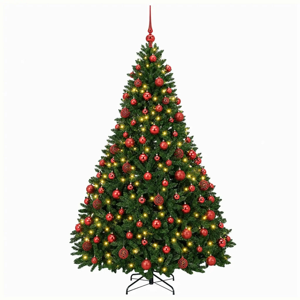 Albero di Natale artificiale verde medio con palline 180 cm 3466879