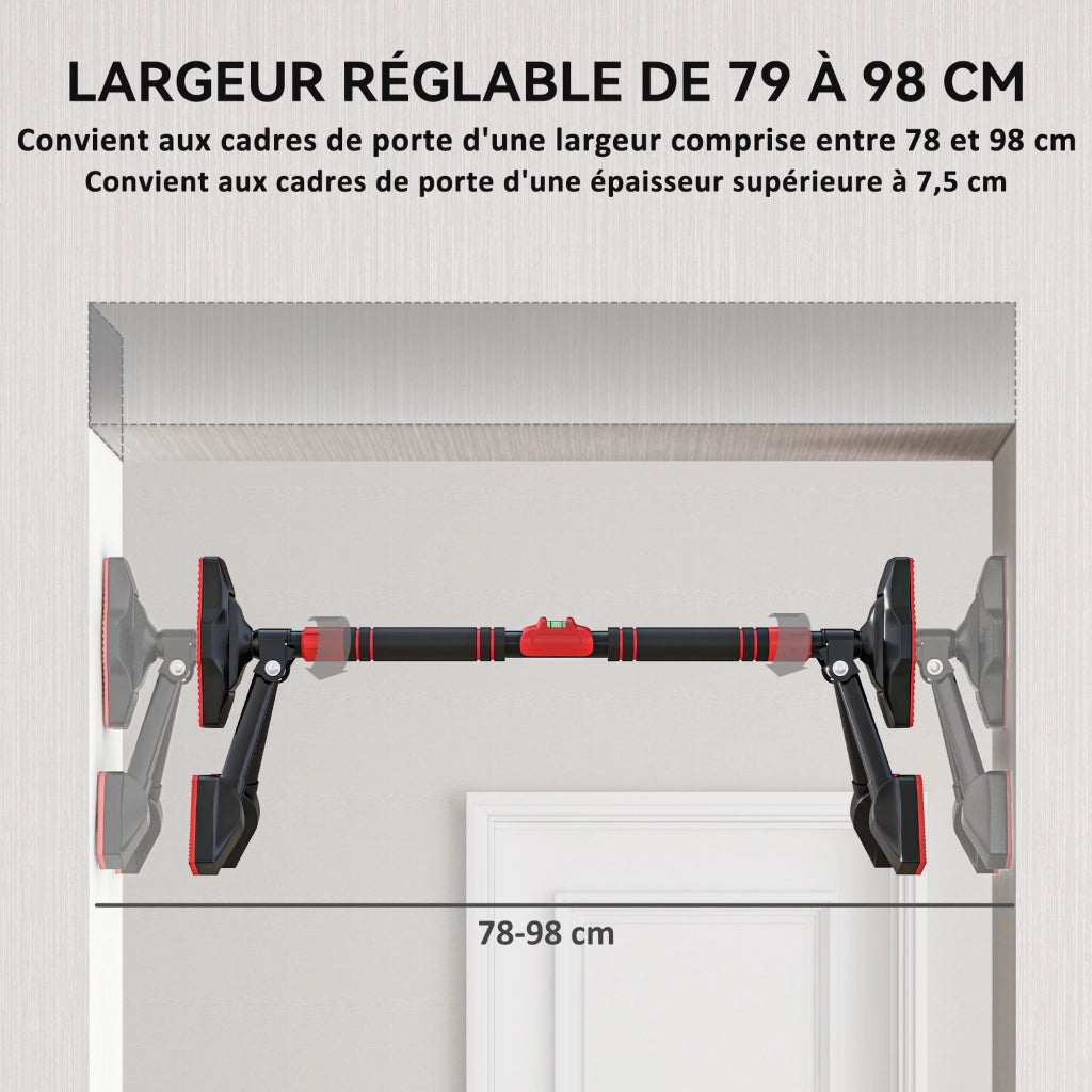 Barra per Trazioni ¨C zephmum ¨C Regolabile 80-110 cm, Nero
