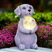 Decorazioni per Giardino e Sala con Figurine di Cane Solari - Regali per Donna, Uomo e Mamma - Decorazione Esterna per Terrazzo e Giardino - Impermeabile