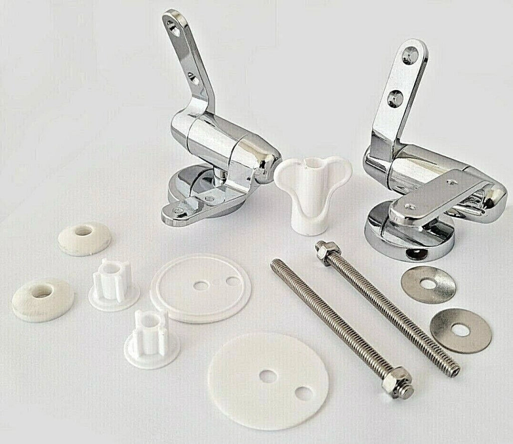 Cerniere copriwater universali 2pz cromate chiusura ammortizzata Art.59609