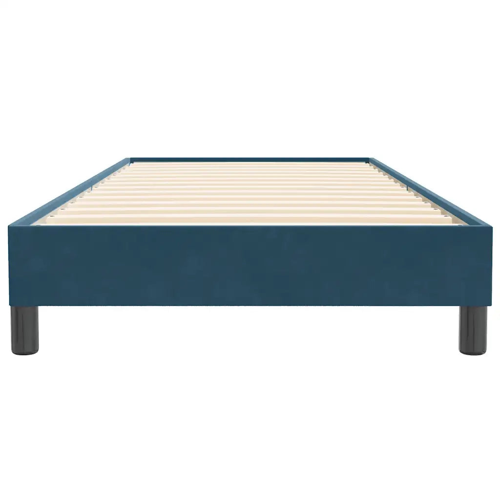 Letto a Molle senza Materasso-Struttura Letto Blu Scuro 90x220 cm Velluto