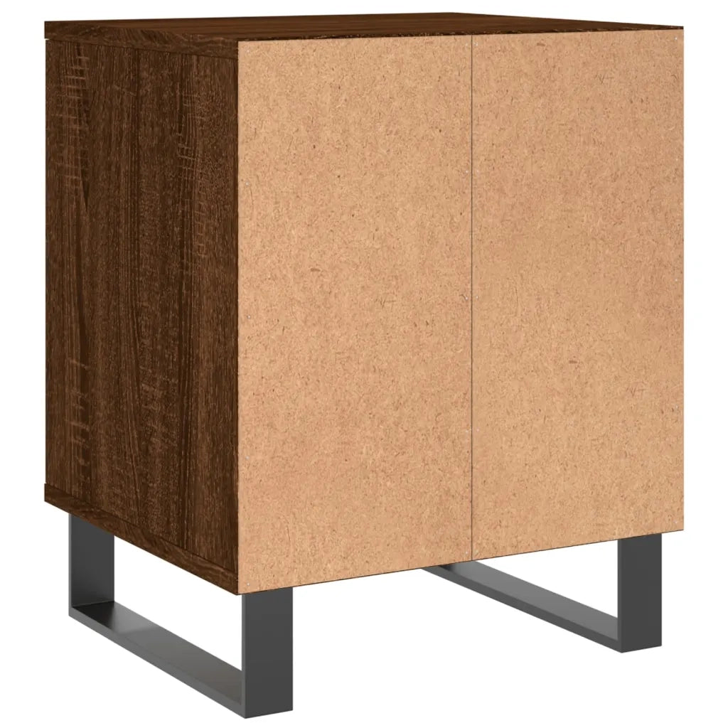 Set di 2 Comodini | Armadio da Notte | Mobiletto da notte Rovere Marrone 40x35x50 cm in Legno Multistrato
