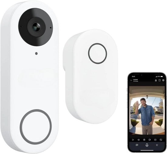 Deurbel video senza abbonamento - Deurbel con camera - Deurbel video senza fili - Sicurezza della casa - Deurbel con app - Deurbel intelligente - Nessi costi mensili - Camera di sicurezza - Deurbel WiFi - Per smartphone e tablet