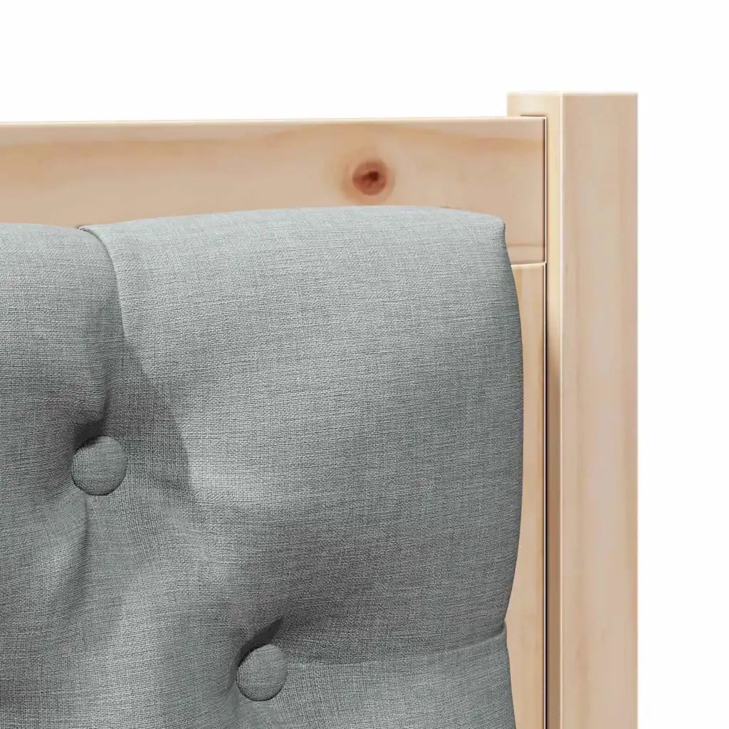 Testiera Marrone e grigio chiaro 75 cm Legno di pino massello 879039