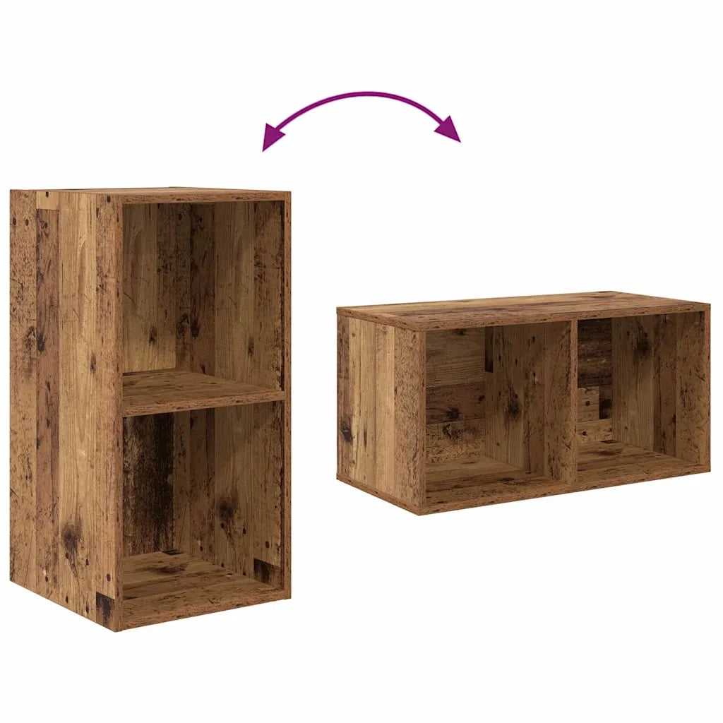 Set mobile TV 4 pz-Set di 4 Credenza per TV Legno vecchio 37 x 37 x 72 cm 606816