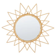 Specchio da parete Cornice in rattan naturale ø 61 cm Decorazione sospesa per soggiorno