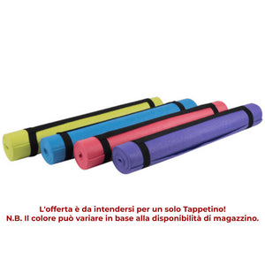 Tappetino Yoga Antiscivolo 173 x 61 cm Ideale x Palestra Fitness 4 colori ass.