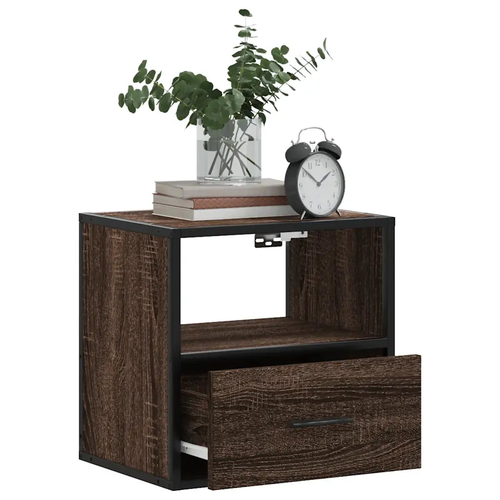 Comodino a Muro Rovere Marrone 40x31x39,5 cm 848742