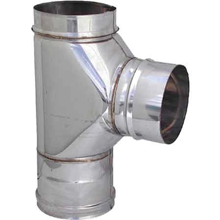 RACCORDO A T 90  ° PER CANNE FUMARIE  EE ? 140 mm