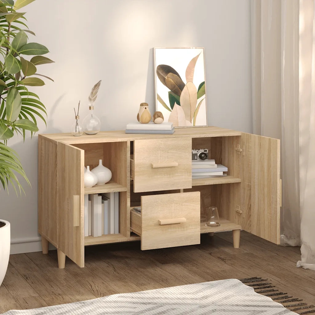 Credenza Rovere Sonoma 100x36x60 cm in Legno Ingegnerizzato cod mxl 16624