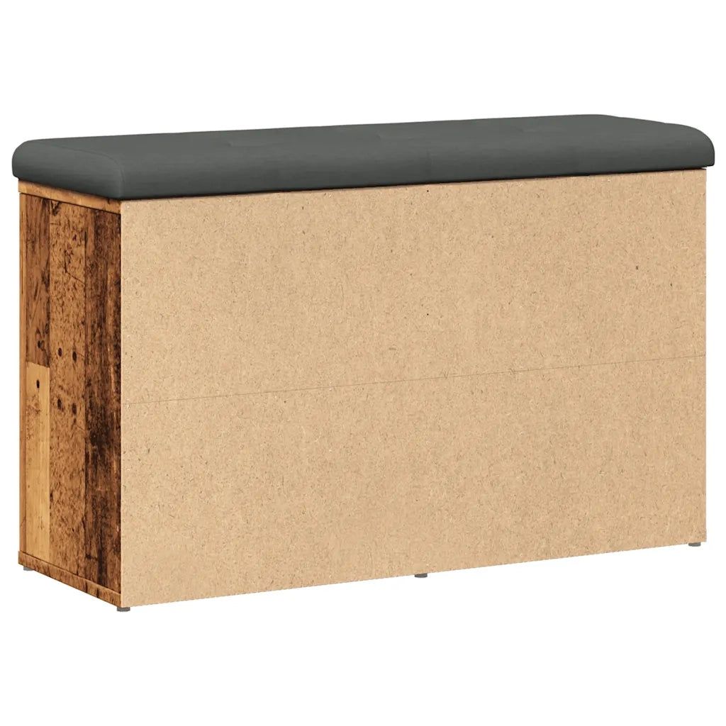 Panca Porta Scarpe Legno Antico 82x32x50 cm Legno Multistrato