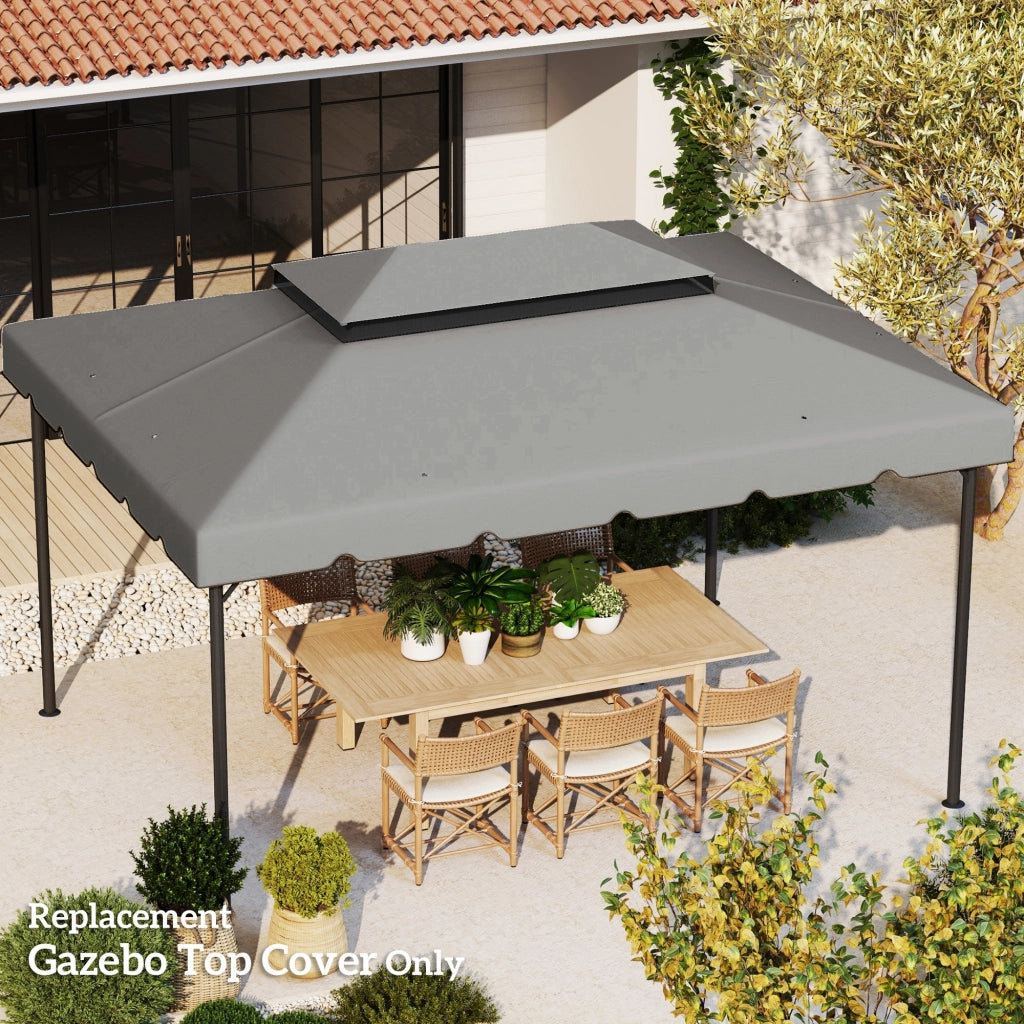 Tenda da giardino ¨C zephmum ¨C grigio chiaro tessuto poliestere 4x3 m