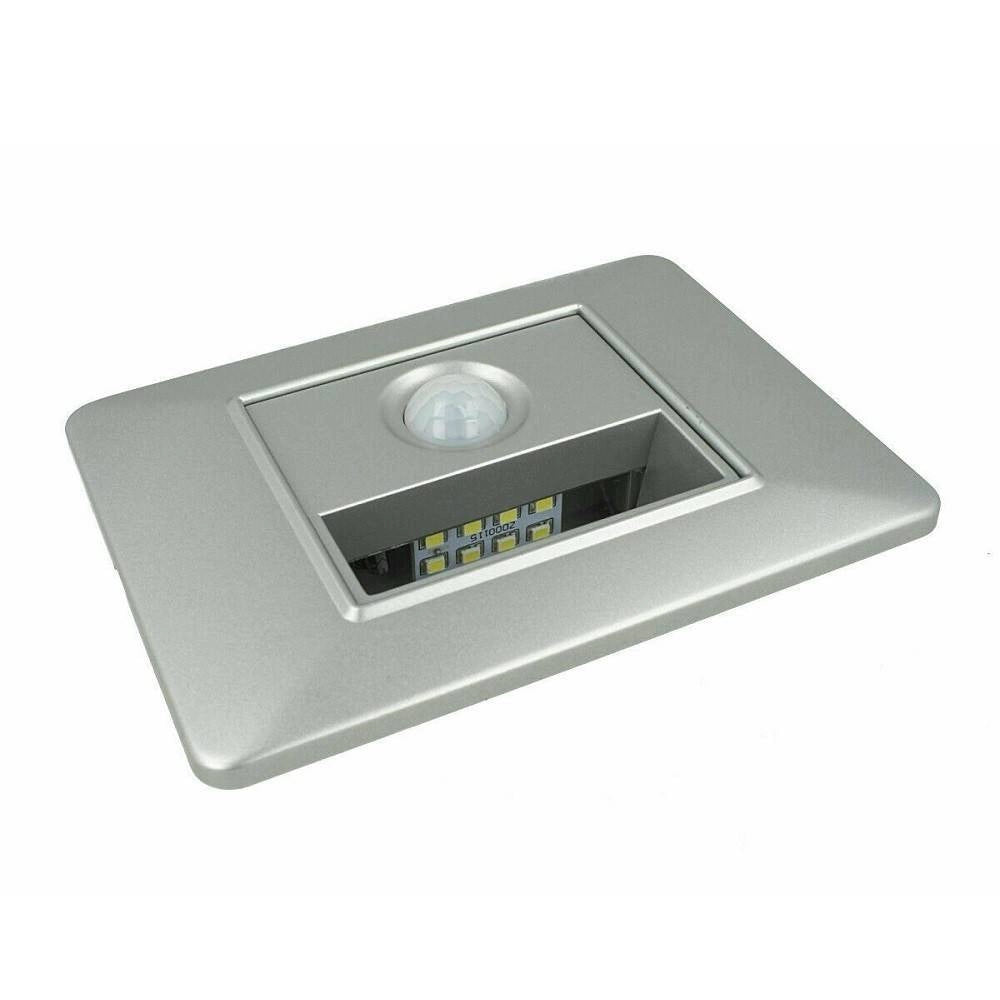 Trade Shop - Faretto Segnapasso A Led Per Scatola 503 Con Sensore Movimento Luce Fredda 6500k -