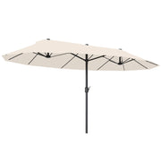 Ombrellone da Giardino con Manovella ¨C zephmum ¨C 460x270x240 cm Beige