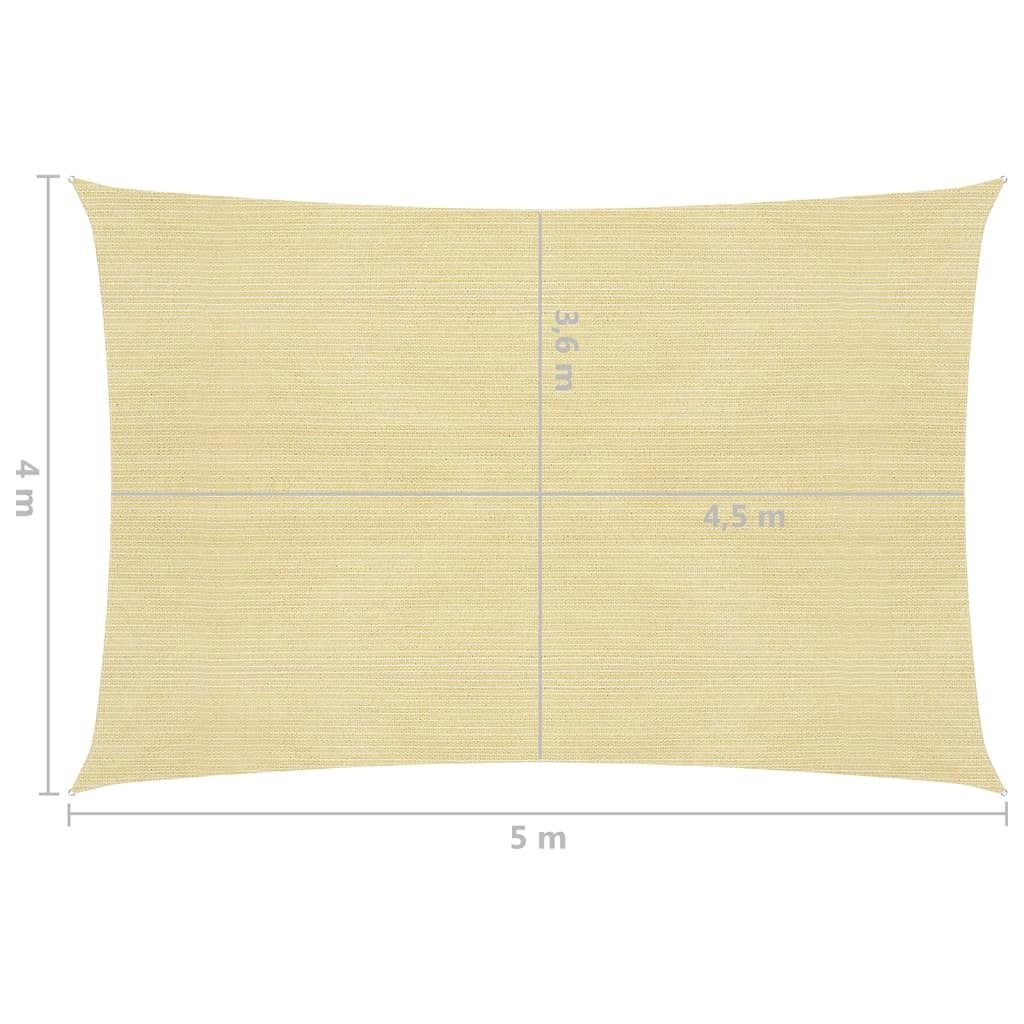 Vela ombreggiante 160 g/m² 4 x 5 m HDPE beige 02_0008982