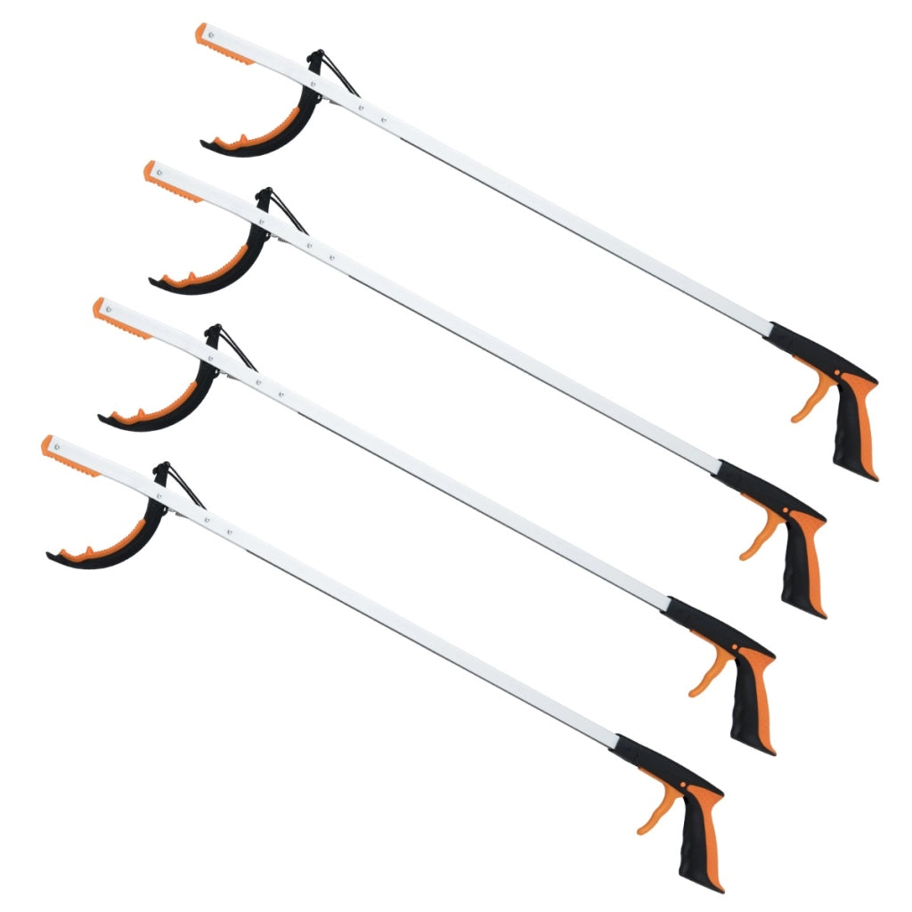 Strumento afferra oggetti 88 cm pinza raccoglitore di rifiuti 4 pz, Strumento afferra oggetti bastone leggero alluminio Argento