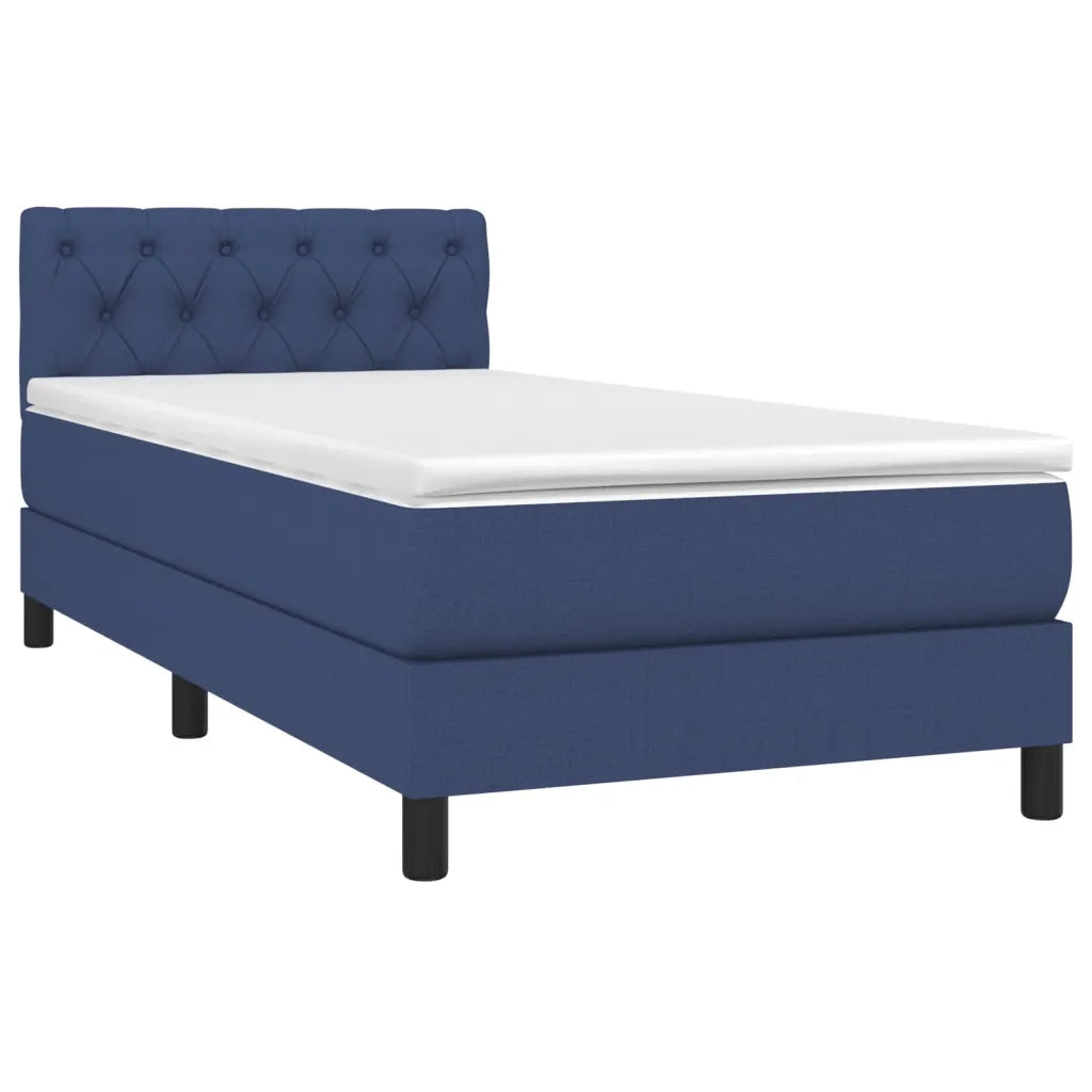 Giroletto a Molle con Materasso-Struttura Letto Blu 80x200 cm inTessuto 827539
