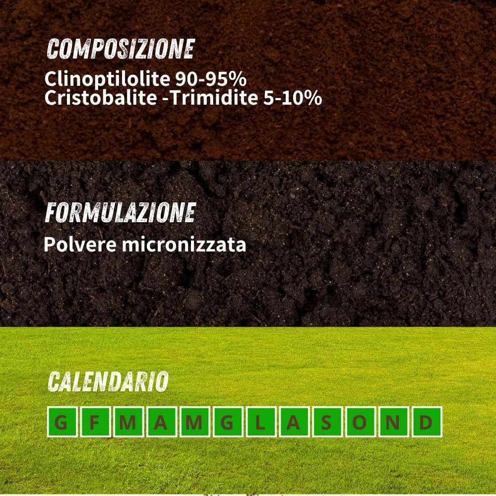 POLVERE DI ROCCIA ZEOLITE VITHAL BIO  kg.1    VITHAL