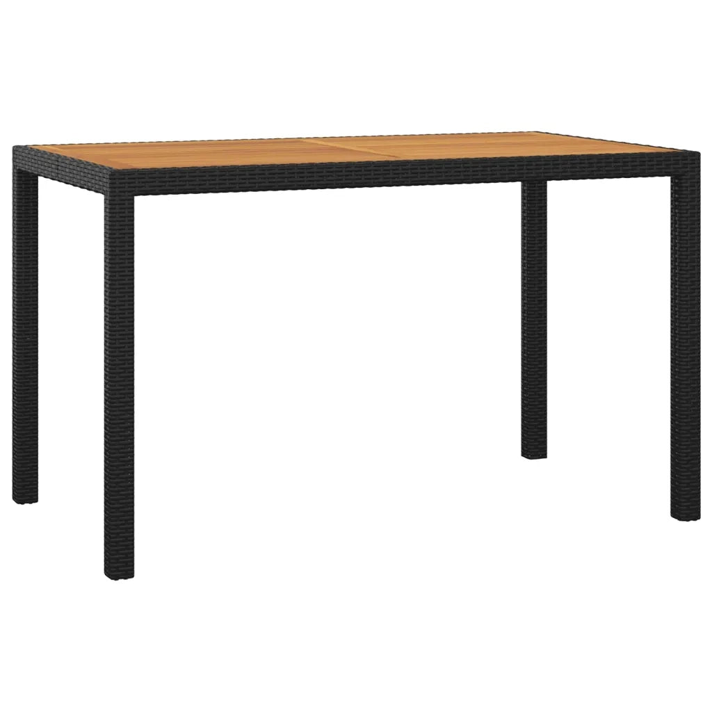 Set da Pranzo da Giardino 3 pz | Set Salotto da Giardino con Cuscini in Polyrattan Nero