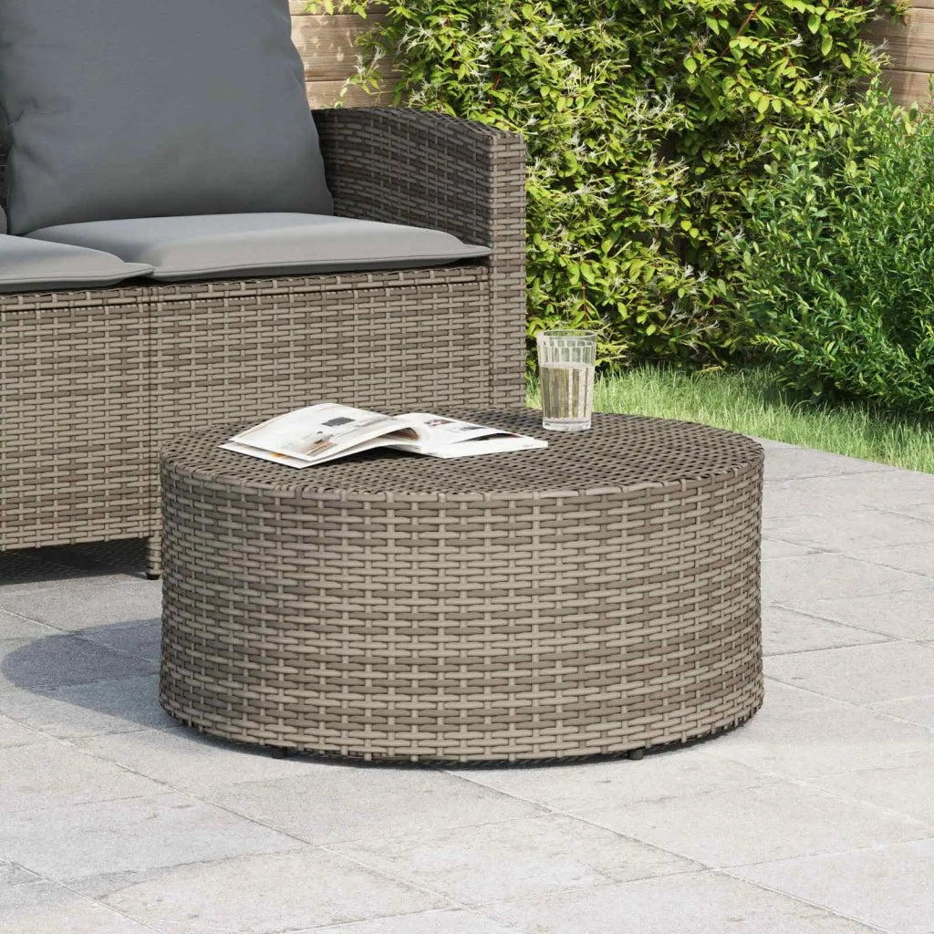 Tavolino da caffè da esterno Grigio Ø 68 x 30 cm polyrattan