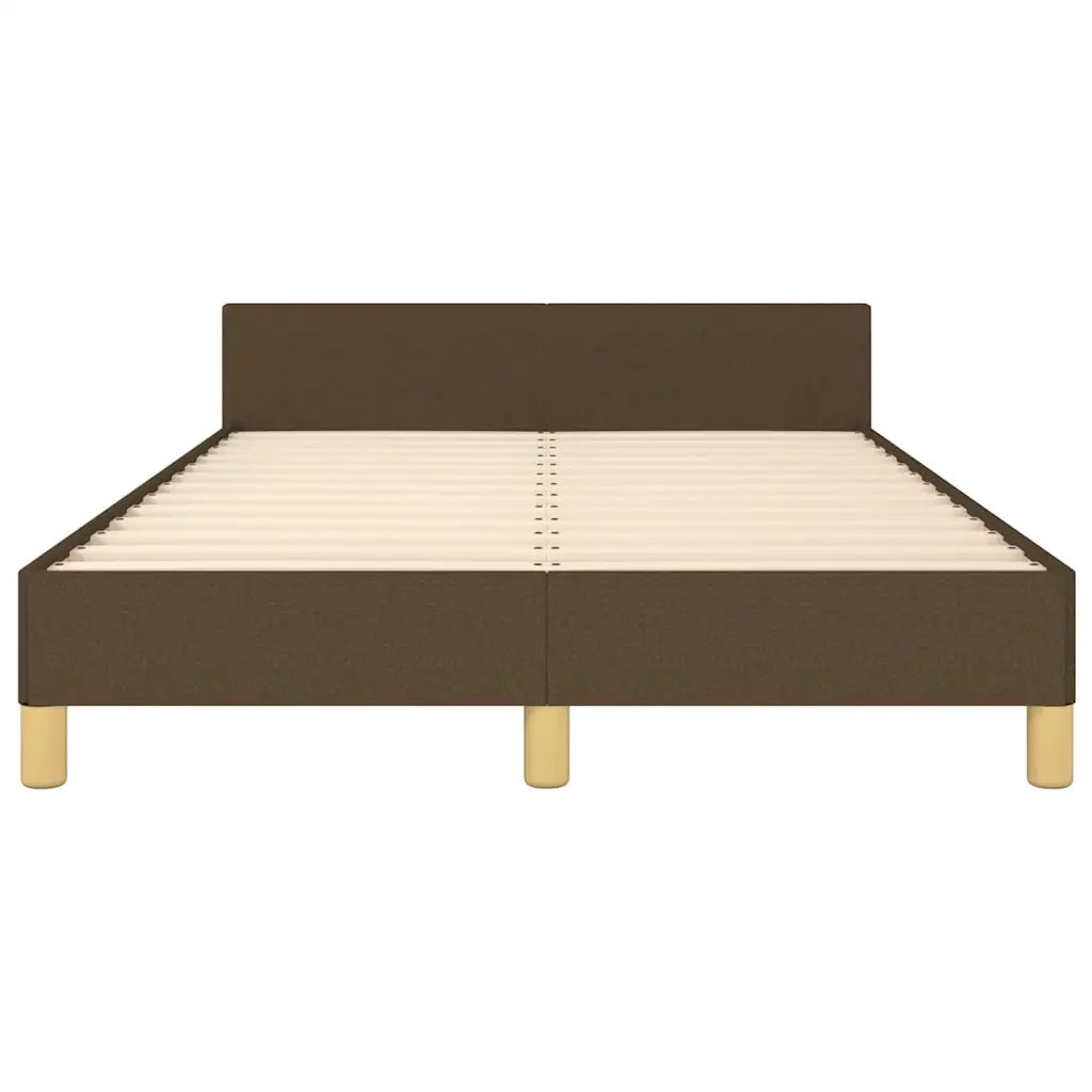 Letto matrimoniale | Letto per adulti | Giroletto senza Materasso Marrone Scuro 80x200 cm in Tessuto