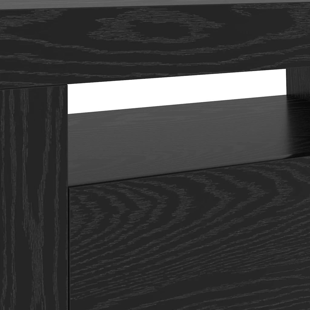 vidaXL Mobile Porta TV con LED Rovere Nero 120x35x40 cm Multistrato