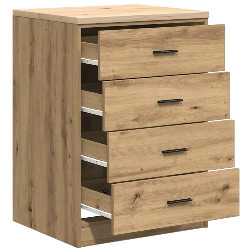 Mobile contenitore multifunzionale per garage 60 x 51 x 85 cm con 4 cassetti realizzato artigianalmente in legno di rovere e pino. Codice articolo: 02_0051401.
