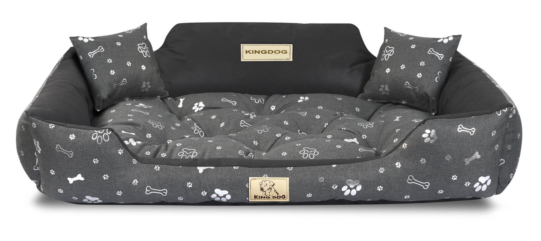 AIO FACTORY 100x75 cm KINGDOG Cuccia per cani impermeabile personalizzabile Silver Bones