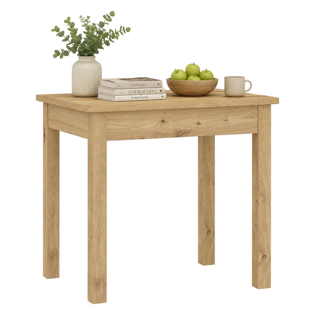 Loda, Tavolo Fisso 4 Posti, 75x55x76h cm Marrone Rovere Nodi