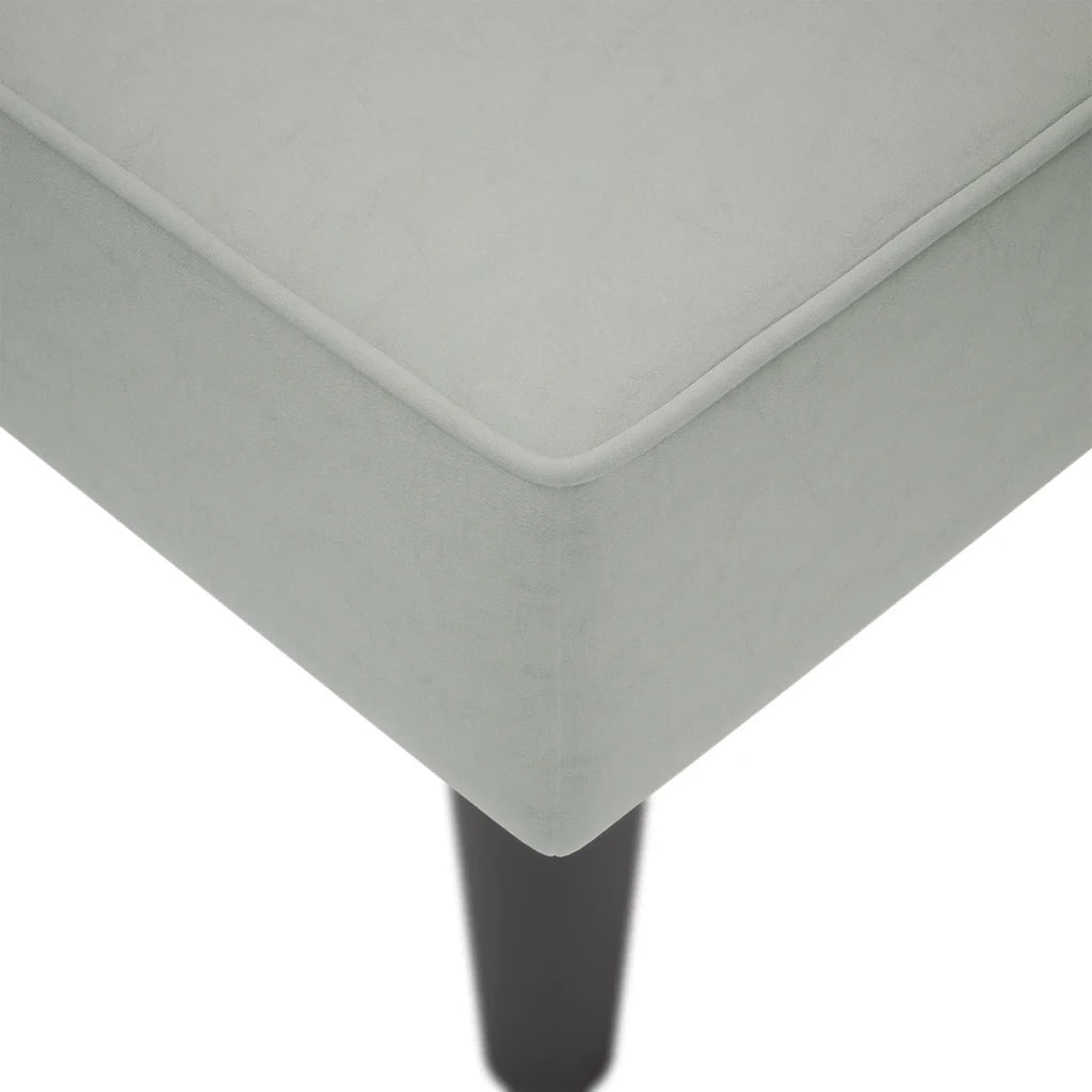 Sdraio con Bracciolo Destro in Velluto Grigio Chiaro 4009792