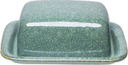 Vaso Ceramico Quadrato con Angoli Smussati in Colori Petrol Turquoise - Ceramica Lucida - Coperchio Rimovibile - Resiste al Lavastoviglie - 172 x 145 x 19 cm