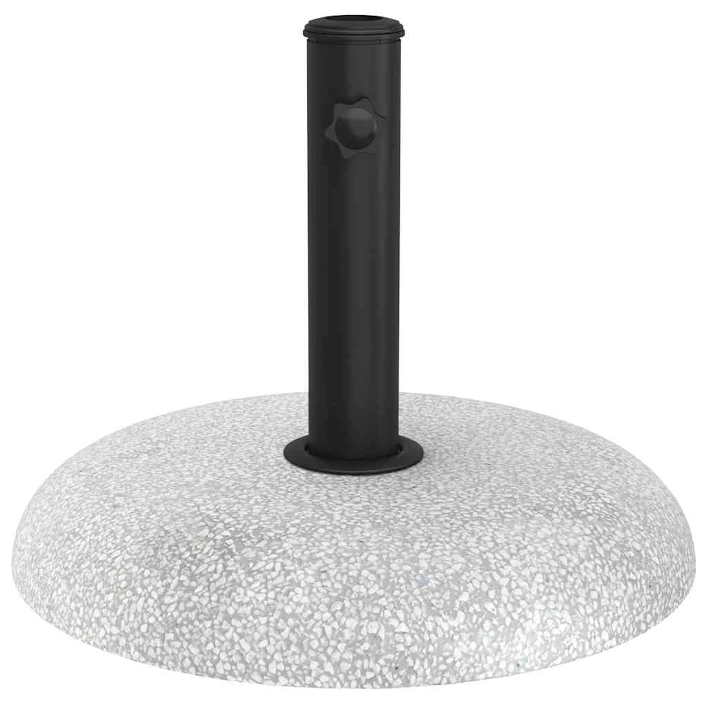 Base rotonda e arrotolabile per ombrellone da esterno 45 x 45 x 33 cm design moderno in cemento grigio chiaro 02_0058884