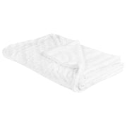 Coperta morbida in tessuto sintetico bianco 150 x 200 cm camera da letto salotto
