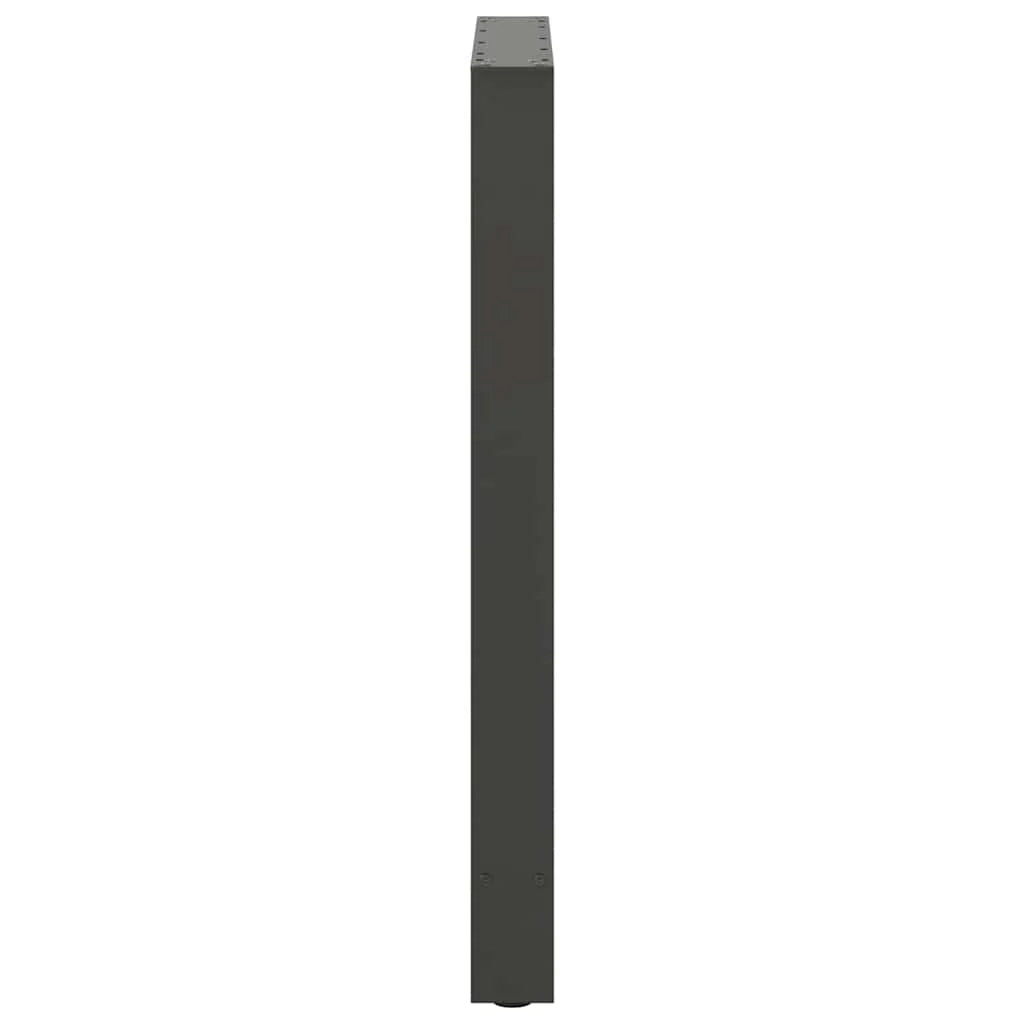 Set di 2 gambe quadrate per tavolo da bar 60 x 90 cm stabilità regolabile stile moderno acciaio antracite 02_0057574