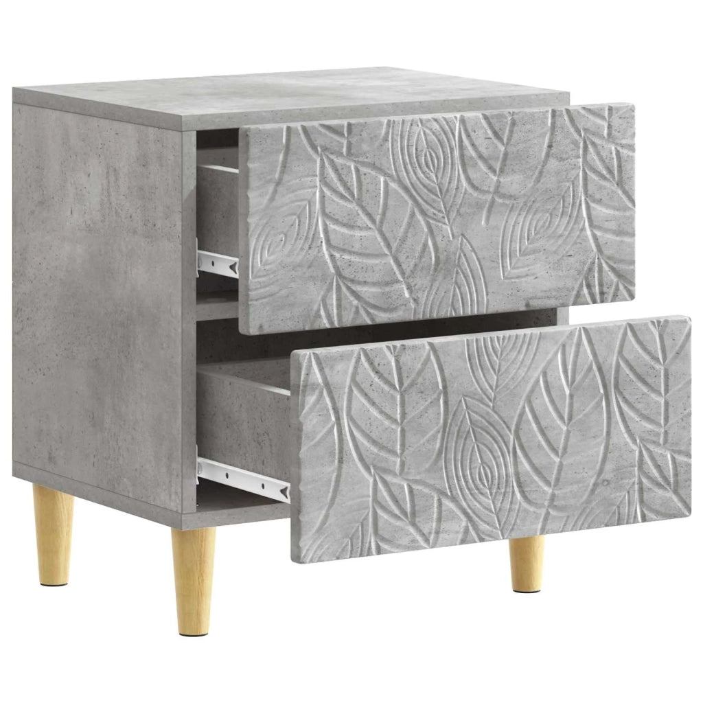 Comodino Grigio Cemento 43 x 34,5 x 48 cm Legno ingegnerizzato 894991