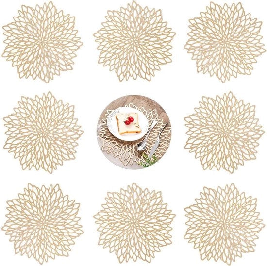 Tavolo di PVC elegante - Sostenibile e antiaderente - Adatto per feste - 6 pezzi - Metallic