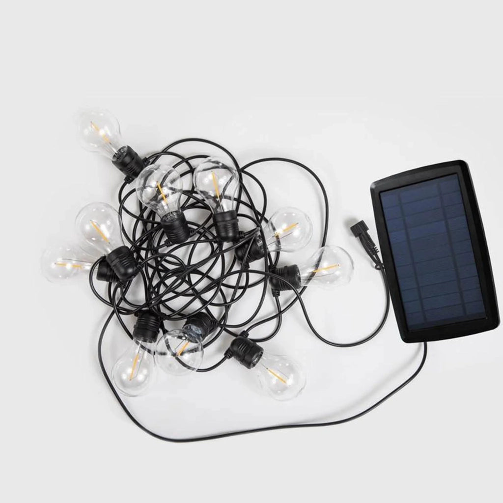LÚZETE - GHIRLANDA SOLARE + BATTERIA RICARICABILE CAVO NERO ALLEGRA